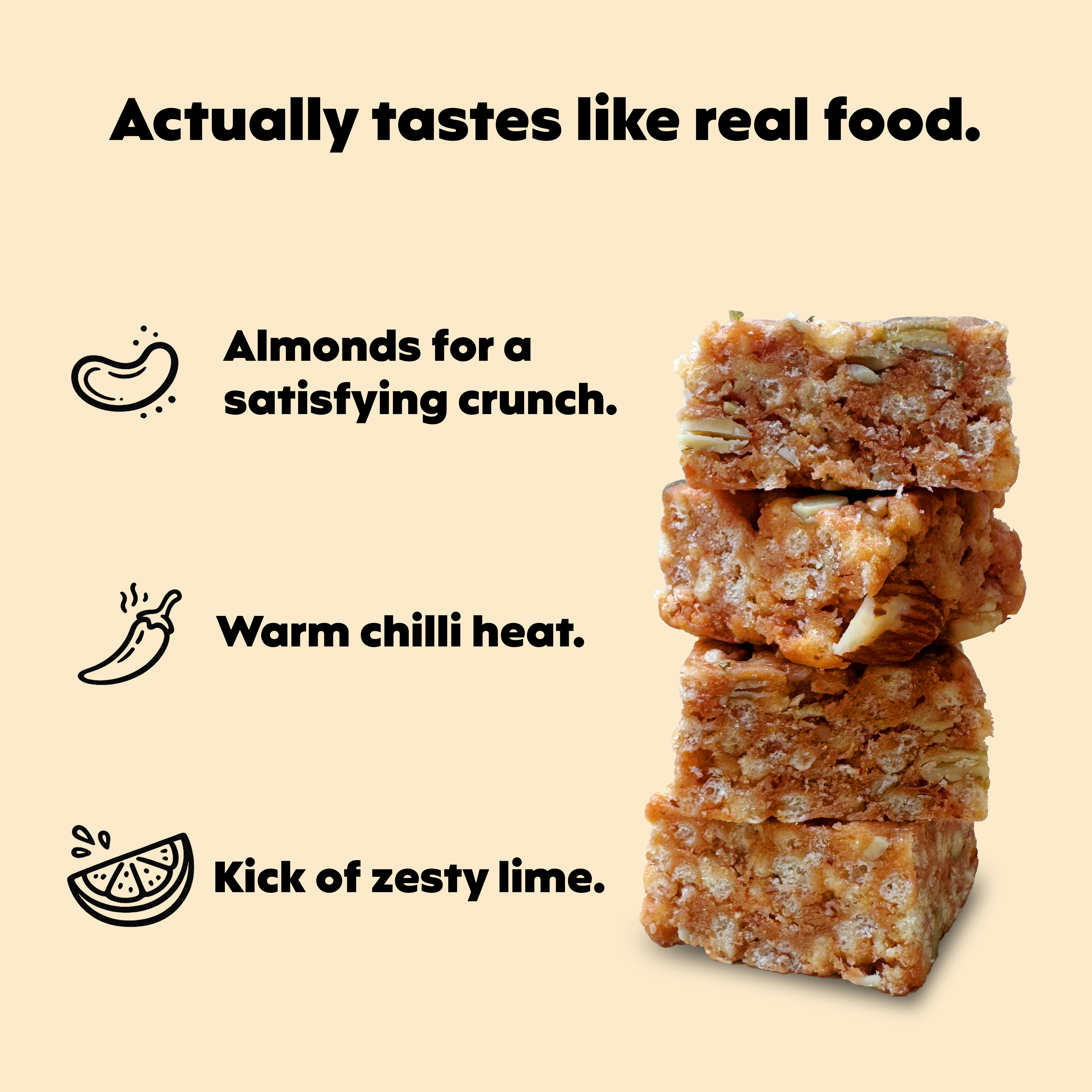 Healthy protein bar, inside with natural ingredients, natural high protein snack, protein bars that are good for you